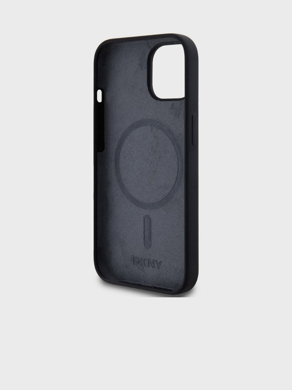 DKNY Tekoči silikonski logotip Arch MagSafe Back Cover za iPhone 11 Black DKNY