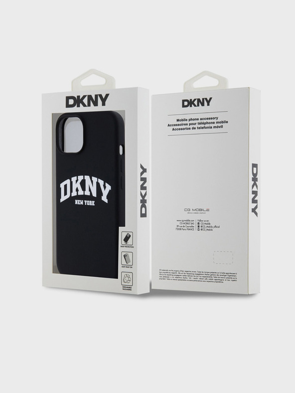 DKNY Tekoči silikonski logotip Arch MagSafe Back Cover za iPhone 11 Black DKNY
