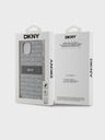 DKNY PU Leather Repeat Pattern Tonal Stripe Back Cover za iPhone 14 Beige DKNY