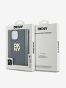 DKNY PU Leather Stack Logo Wrist Strap Back Cover za iPhone 14 Pro Max Black DKNY