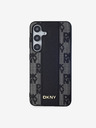 DKNY PU usnje s kvačkanim vzorcem Magsafe hrbtni ovitek za Samsung Galaxy S24 Black DKNY