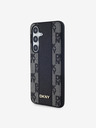 DKNY PU usnje s kvačkanim vzorcem Magsafe hrbtni ovitek za Samsung Galaxy S24 Black DKNY
