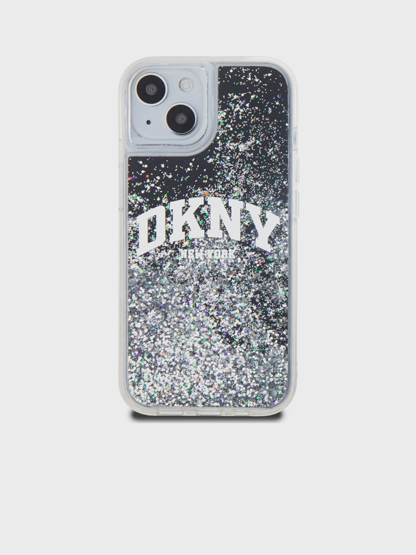 DKNY Tekoči bleščice Arch Logo hrbtni ovitek za iPhone 11 Black DKNY