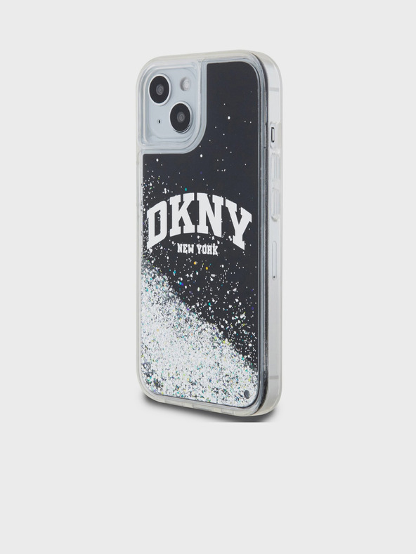 DKNY Tekoči bleščice Arch Logo hrbtni ovitek za iPhone 11 Black DKNY