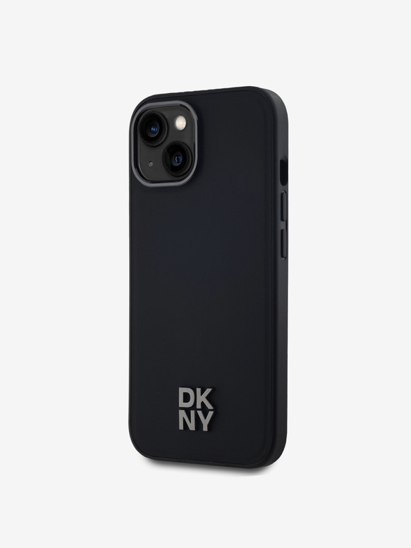 DKNY PU usnje z logotipom Magsafe za iPhone 15 črno DKNY
