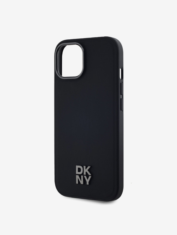 DKNY PU usnje z logotipom Magsafe za iPhone 15 črno DKNY