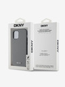DKNY PU Leather Silver Metal Logo Magsafe Back Cover za iPhone 12/12 Pro Grey DKNY