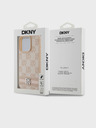 DKNY PU Usnje Checkered Pattern and Stripe Back Cover za iPhone 13 Pro Max Pink DKNY