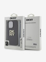 DKNY PU Leather Stack Logo Wrist Strap Back Cover za iPhone 14 Pro Black DKNY