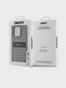 DKNY PU Leather Repeat Pattern Tonal Stripe Back Cover za iPhone 14 Pro Beige DKNY