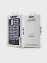 DKNY PU Usnje Repeat Pattern Bottom Stripe MagSafe Back Cover za iPhone 13 Black DKNY