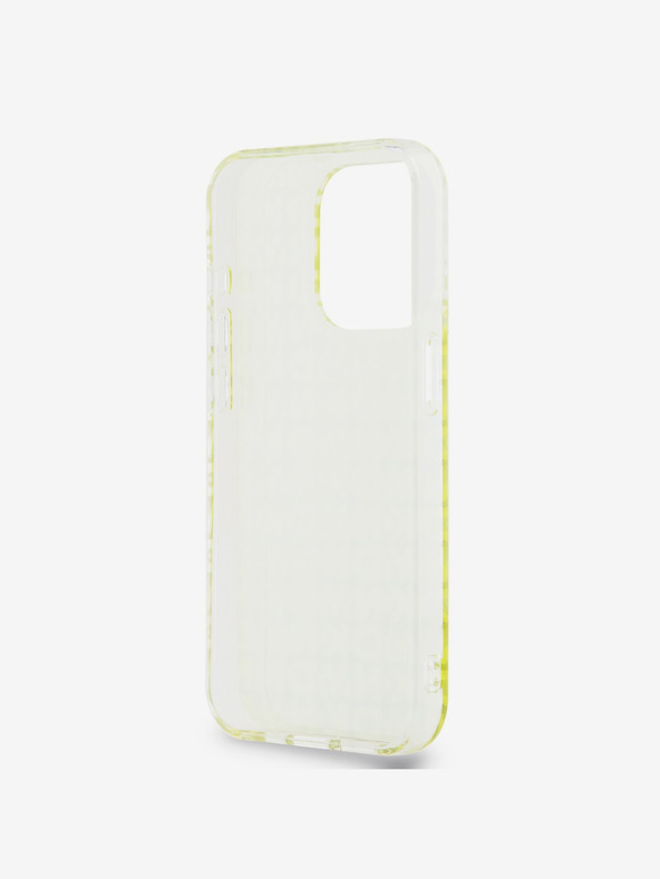 DKNY PC/TPU hrbtni ovitek s ponavljajočim se vzorcem za iPhone 15 Pro Max Yellow DKNY