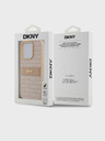 DKNY PU Leather Repeat Pattern Tonal Stripe Back Cover za iPhone 14 Pro Pink DKNY