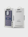 DKNY PU Leather Repeat Pattern Tonal Stripe Back Cover za iPhone 14 Pro Blue DKNY