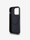 DKNY PU Usnje Stack Logo Magsafe hrbtni ovitek za iPhone 14 Pro Black DKNY