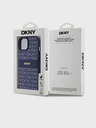 DKNY PU Leather Repeat Pattern Tonal Stripe Back Cover za iPhone 15 Blue DKNY