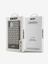 DKNY PU usnje s ponavljajočim se vzorcem spodnjega traku MagSafe hrbtni ovitek za iPhone 11 rjav DKNY