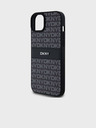 DKNY PU Leather Repeat Pattern Tonal Stripe Back Cover za iPhone 15 Plus Black DKNY