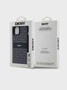 DKNY PU Leather Repeat Pattern Tonal Stripe Back Cover za iPhone 15 Plus Black DKNY