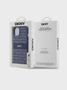 DKNY PU Leather Repeat Pattern Tonal Stripe Back Cover za iPhone 14 Blue DKNY