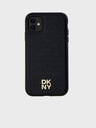 DKNY PU usnje s ponavljajočim se vzorcem in logotipom Magsafe hrbtni ovitek za iPhone 11 Black DKNY
