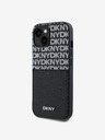 DKNY PU Leather Repeat Pattern Card Pocket Back Cover za iPhone 15 Black DKNY