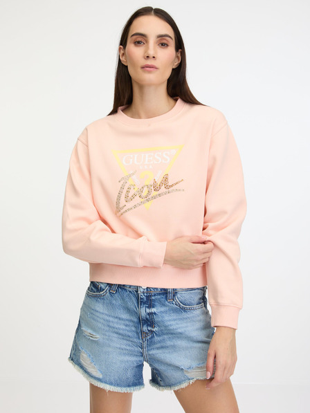 Guess Marelična ženska majica Guess Icon Sweatshirt