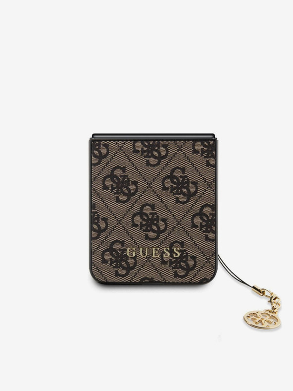 Guess Guess 4G Charm hrbtni ovitek za Samsung Galaxy Z Flip 5 Brown
