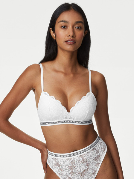 Marks & Spencer Beli ženski push-up modrček s čipko Marks & Spencer Cleo