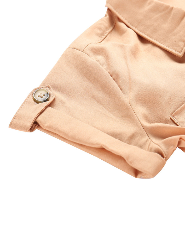 NAX Rjava dekliška obleka NAX Erfo