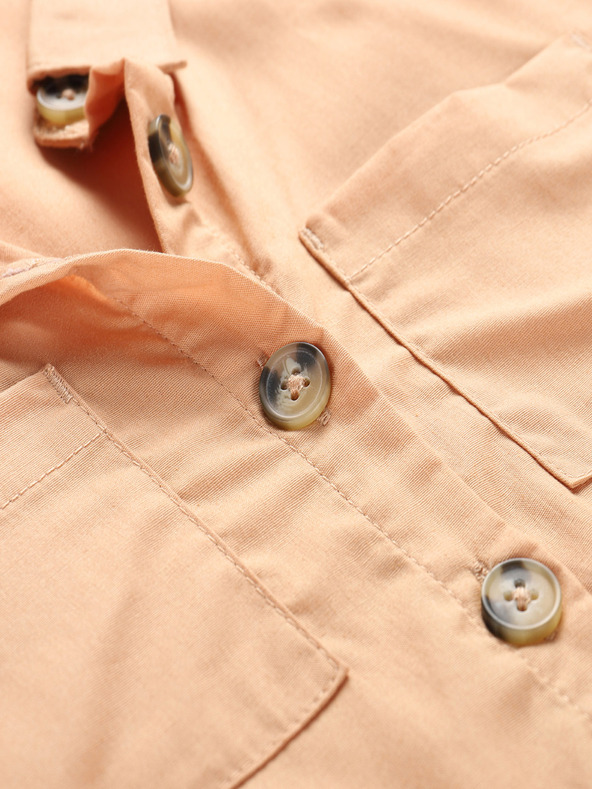 NAX Rjava dekliška obleka NAX Erfo