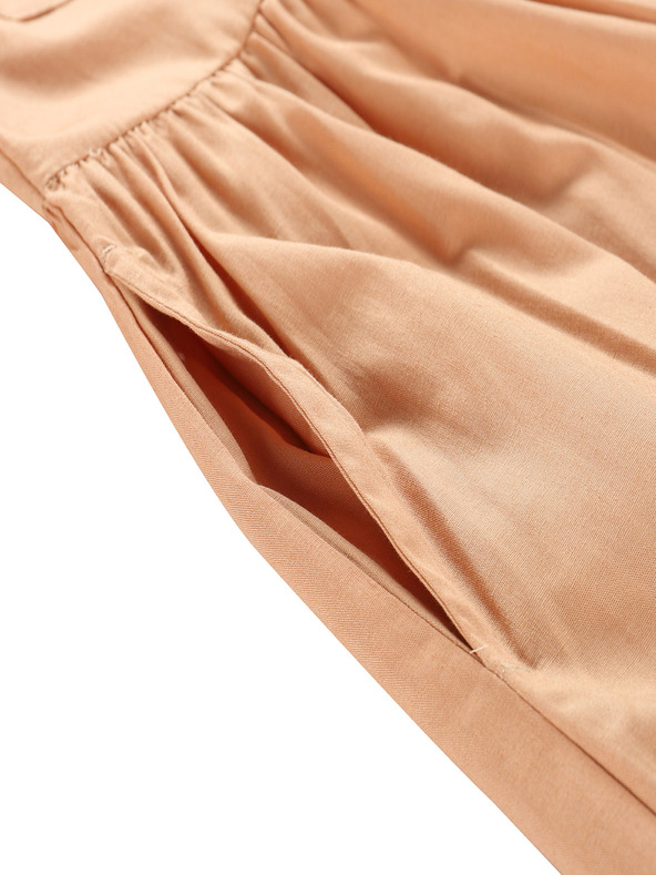 NAX Rjava dekliška obleka NAX Erfo