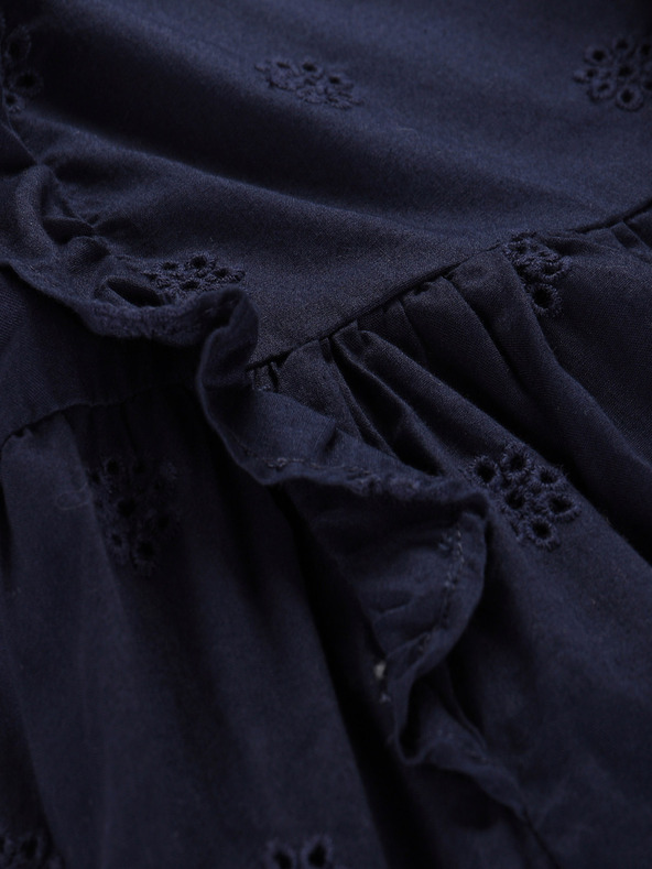 NAX Temno modra dekliška obleka NAX Dirvo