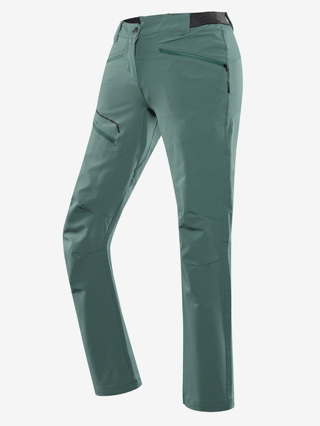 ALPINE PRO Ženske softshell hlače ALPINE PRO RAMELA zelena
