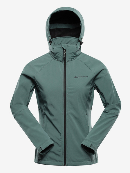 ALPINE PRO Ženska softshell jakna z membrano ALPINE PRO HOORA zelena