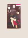 Marks & Spencer Komplet 3 parov prosojnih nogavic 10 DEN s tehnologijo Energising Marks & Spencer beige