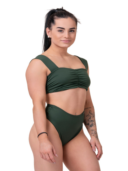 Nebbia Retro zgornji del bikinija Miami 553 S, temno zelena
