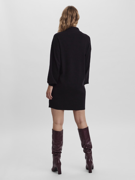 Vero Moda Črna puloverska obleka VERO MODA Nancy