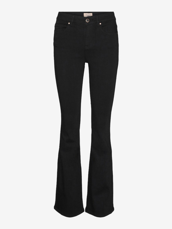 Vero Moda Črne ženske kavbojke razširjenega kroja Vero Moda Flash
