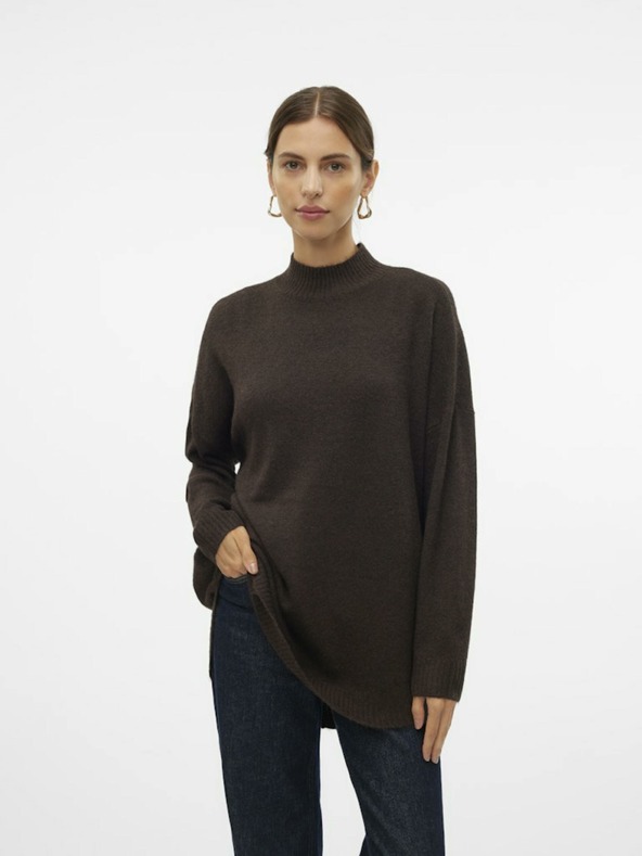 Vero Moda Rjav ženski pulover Vero Moda Plaza