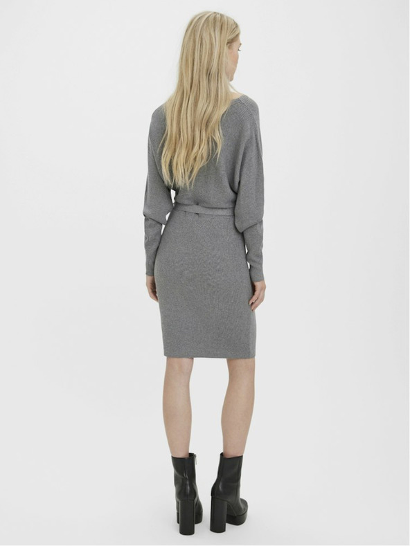 Vero Moda Siva ženska pulover obleka Vero Moda Hollyrem