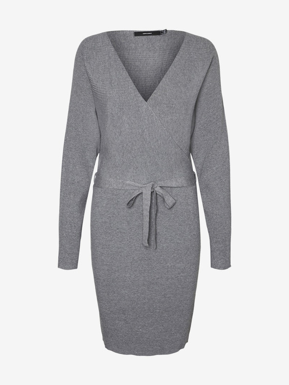 Vero Moda Siva ženska pulover obleka Vero Moda Hollyrem