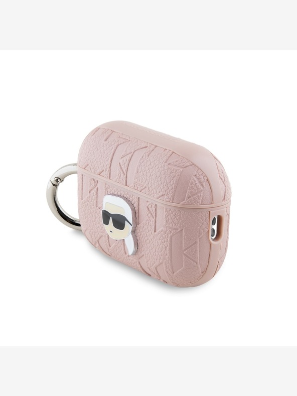 Karl Lagerfeld Karl Lagerfeld PU reliefni etui z glavo Karl za AirPods Pro 2 roza Karl Lagerfeld PU reliefni etui z glavo Karl za AirPods Pro 2 roza