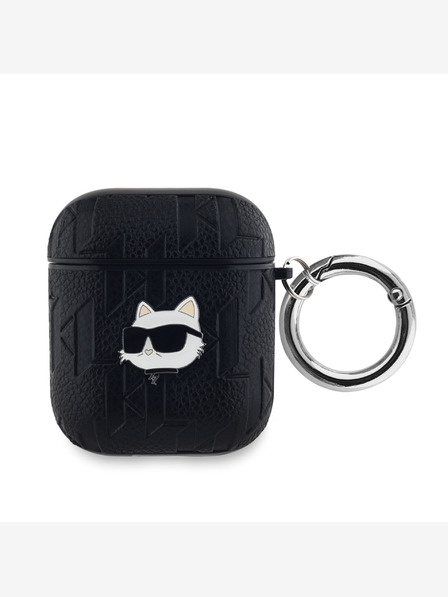 Karl Lagerfeld Karl Lagerfeld PU Embossed Choupette Head Case za AirPods 1/2 Black Black