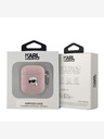 Karl Lagerfeld PU reliefna čepica Karl Head Case za AirPods 1/2 Pink Karl Lagerfeld