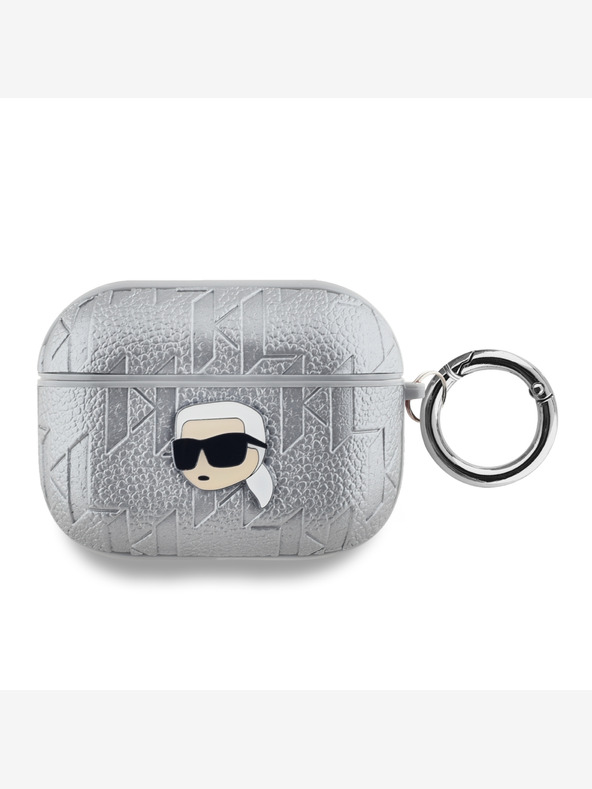Karl Lagerfeld Karl Lagerfeld PU Embossed Karl Head Case za AirPods Pro Silver