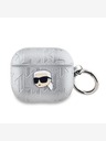 Karl Lagerfeld PU Embossed Karl Head Case for AirPods 3 Silver Karl Lagerfeld