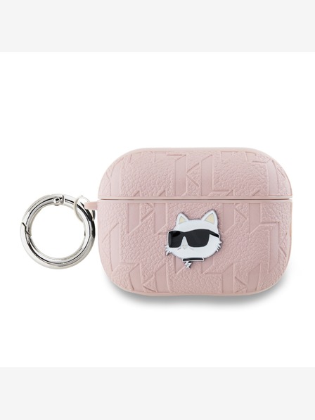 Karl Lagerfeld Karl Lagerfeld PU Embossed Choupette Head Case za AirPods Pro 2 roza