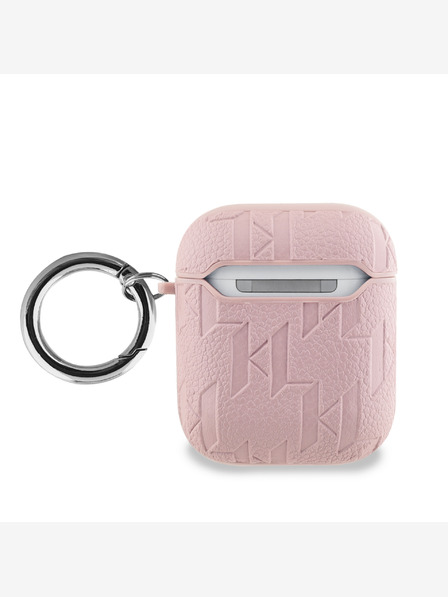 Karl Lagerfeld Karl Lagerfeld PU Embossed Karl and Choupette Head Case za AirPods 1/2 Pink