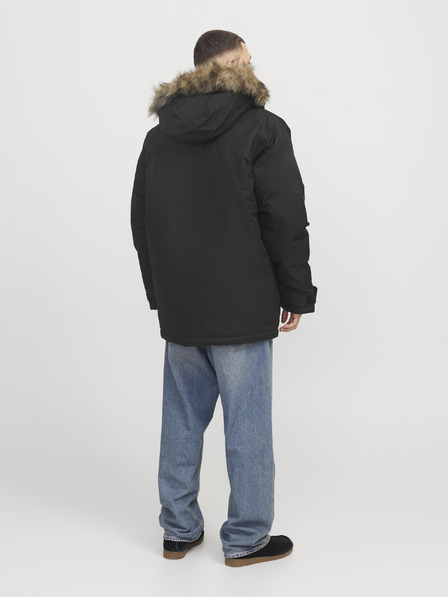 Jack & Jones Črna moška jopica Jack & Jones Star Parka